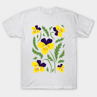Wild Pansy Flowers T-Shirt